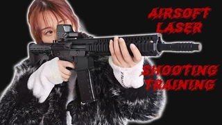 Airsoft Súng Trường Rung Muzzle Laser Cho Giật Khô Lửa Huấn Luyện Bắn Laser Simulatio