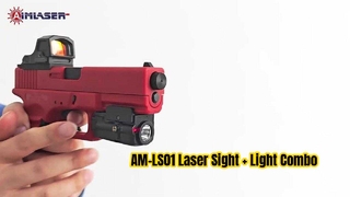 Combo Ống ngắm Laser Súng ngắn AM-LS01 + Đèn