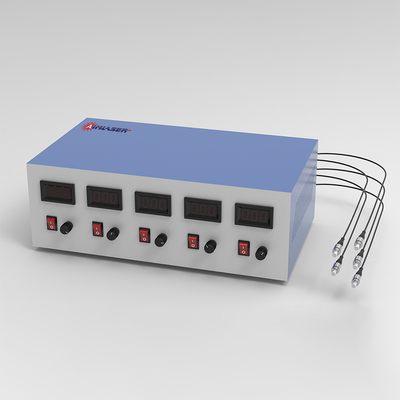 Five Wavelengths TTL Power Adjustable Five Fibers Channel Output Laser System 375nm-120mW 405nm-4W 520nm-1.3W 640nm-0.9W 940nm-3W