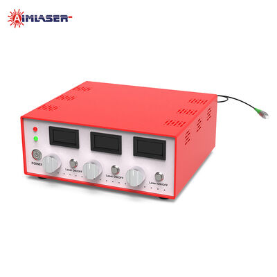 Mô-đun điốt laser kết hợp sợi RGB 450nm 520nm 638nm 20mW Công suất có thể điều chỉnh bằng điều chế tương tự TTL và điều khiển máy tính